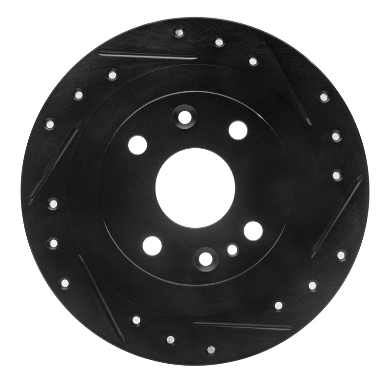 Volkswagen SAVEIRO Brake Rotor (1) - Rear Right - R1 Concepts - Drilled & Slotted - Black - `18-`19